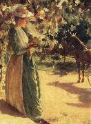 Woman with a horse Charles Courtney Curran